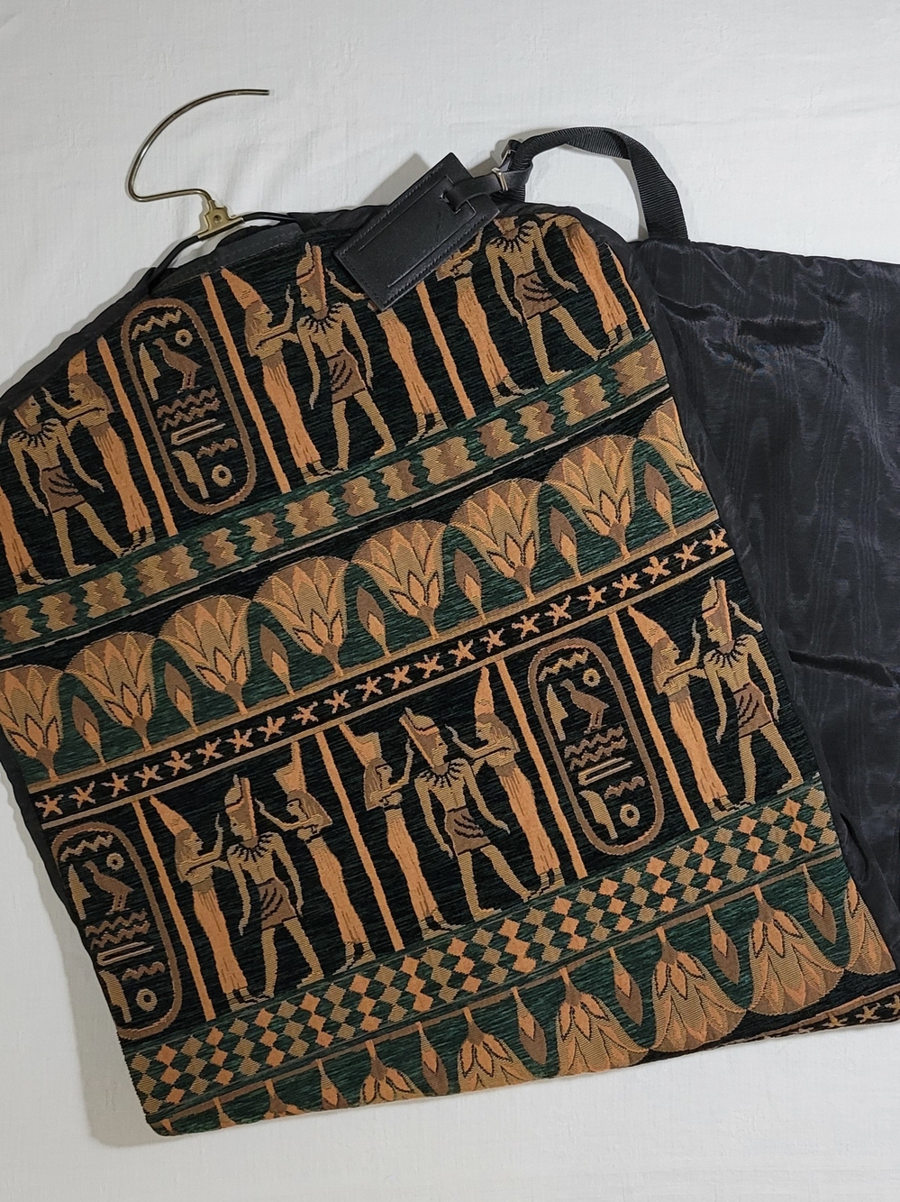 Gevive by Boyt Vintage Rare Egyptian Tapestry Patterned Garment Bag